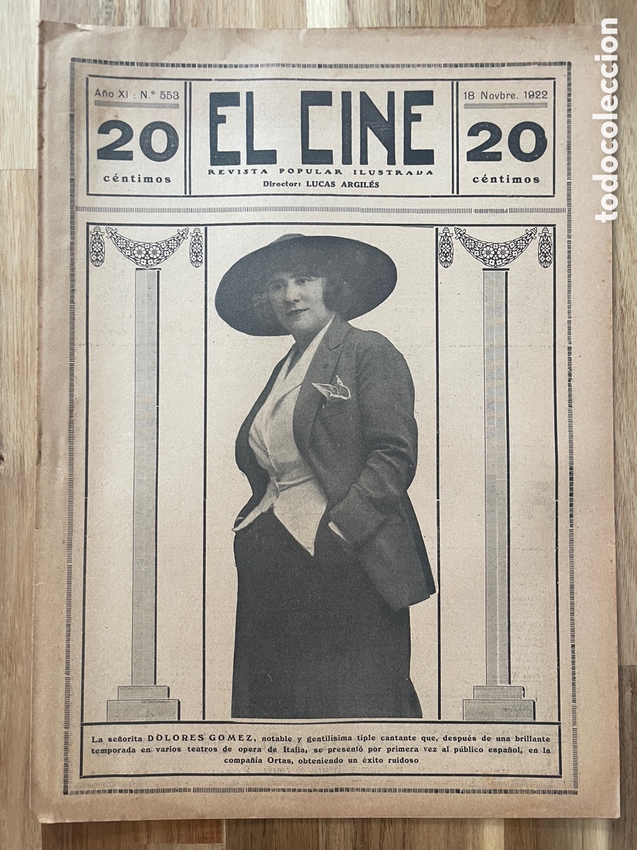 Cinema: El cine. Revista popular ilustrada. 18 de noviembre de 1922. N&uacute;mero 553.