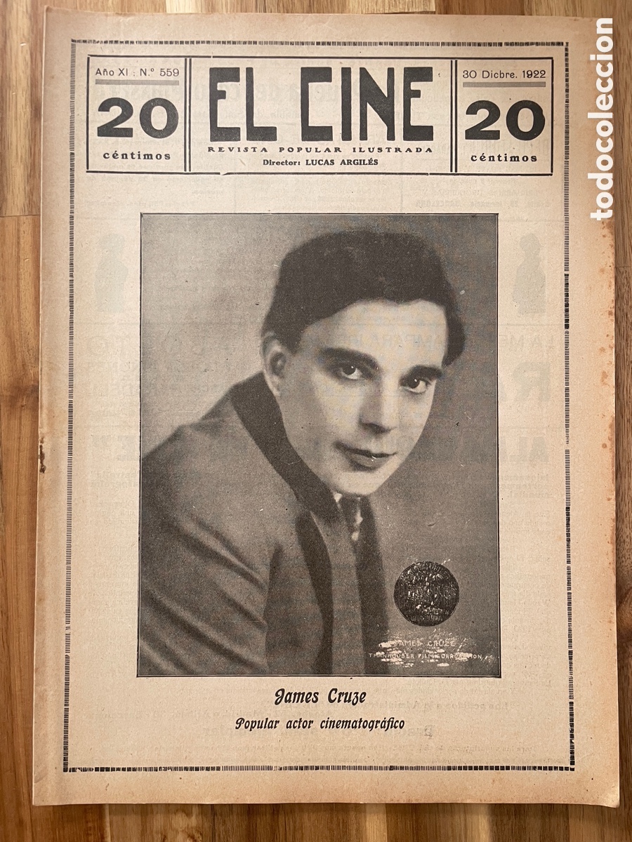 Cin&eacute;ma: El cine. Revista popular ilustrada. 30 de diciembre de 1922. N&uacute;mero 559.