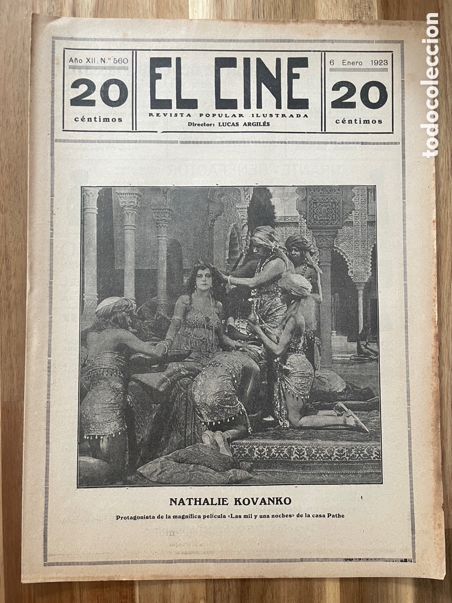 Cinema: El cine. Revista popular ilustrada. 6 de enero de 1923. N&uacute;mero 560.