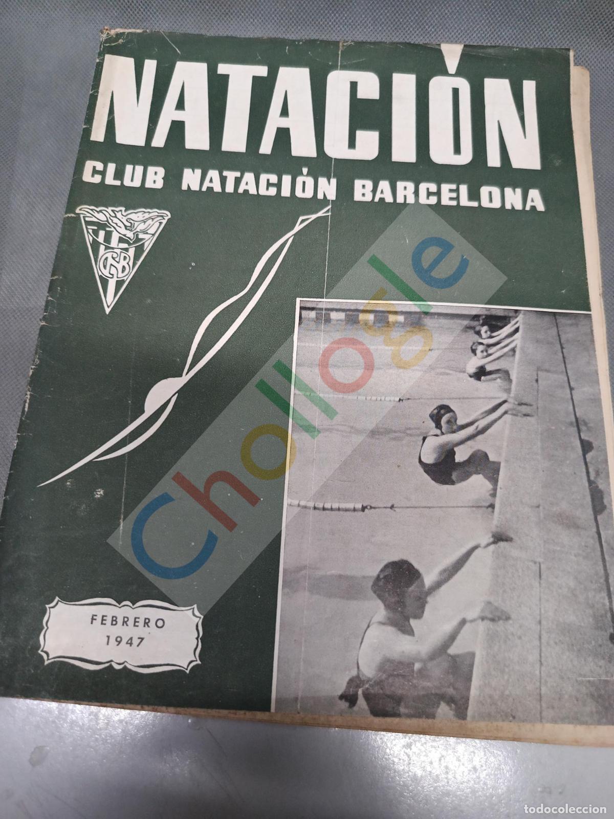 Cine: Revista Club Nataci&oacute; Barcelona a&ntilde;o 1947 con publicidad de la &eacute;poca