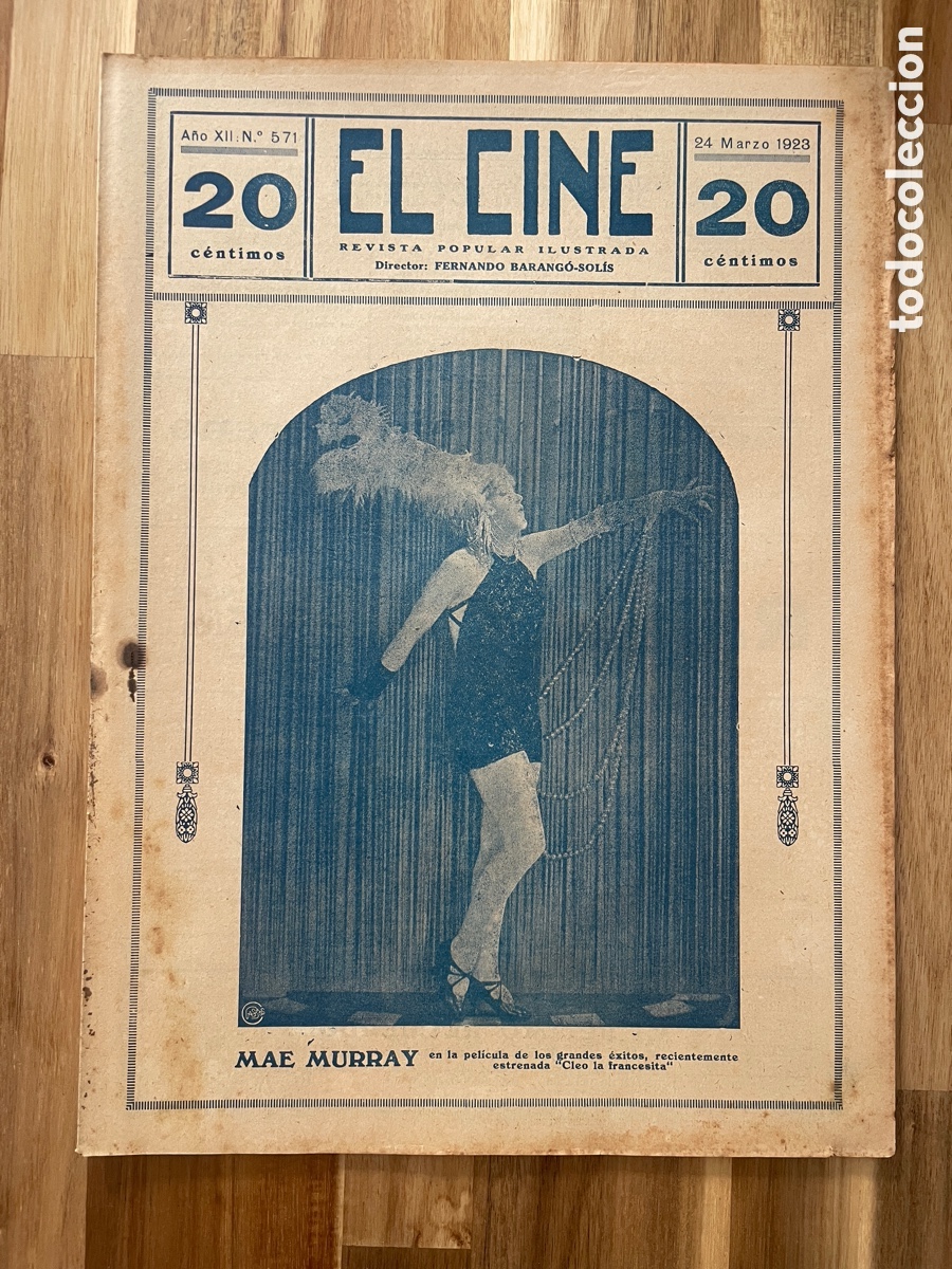 Cinema: El cine. Revista popular ilustrada. 24 de marzo de 1923. N&uacute;mero 571. Tinta azul.