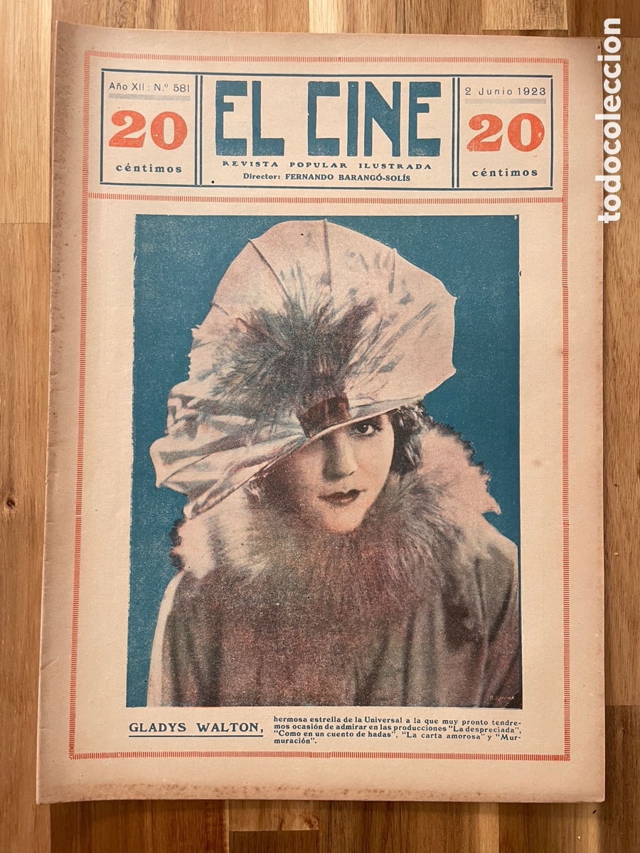 Cinema: El cine. Ista popular ilustrada. 2 de junio de 1923. N&uacute;mero 581.