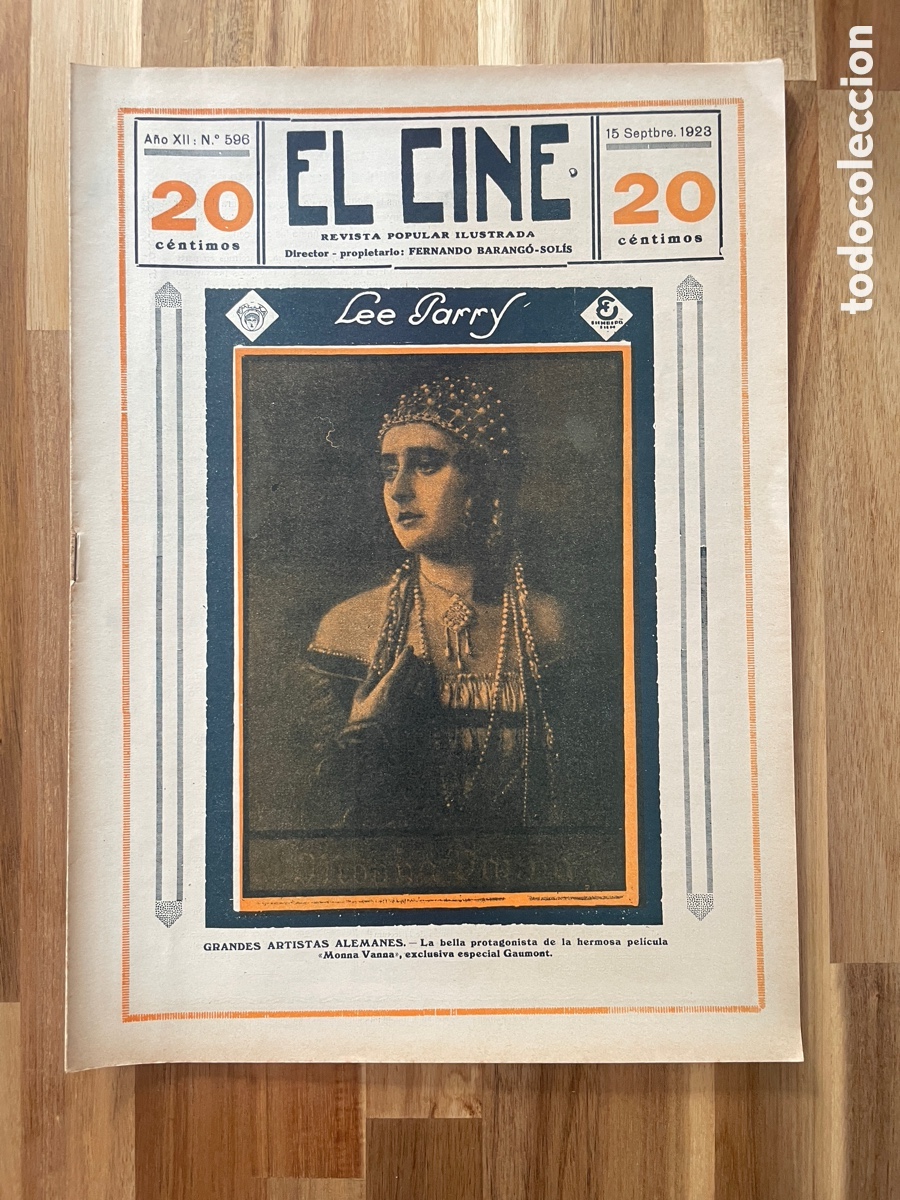 Cinema: El cine. Revista popular ilustrada. 15 de septiembre de 1923, n&uacute;mero 596.