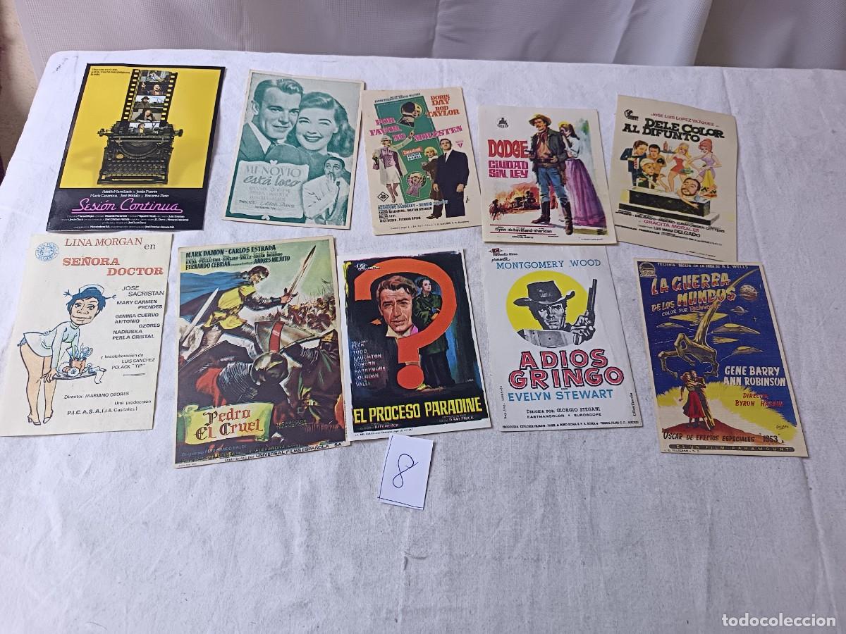Kino: FM8, Lote de Folletos de mano de Cine, varios g&eacute;neros, todos diferentes, a clasificar