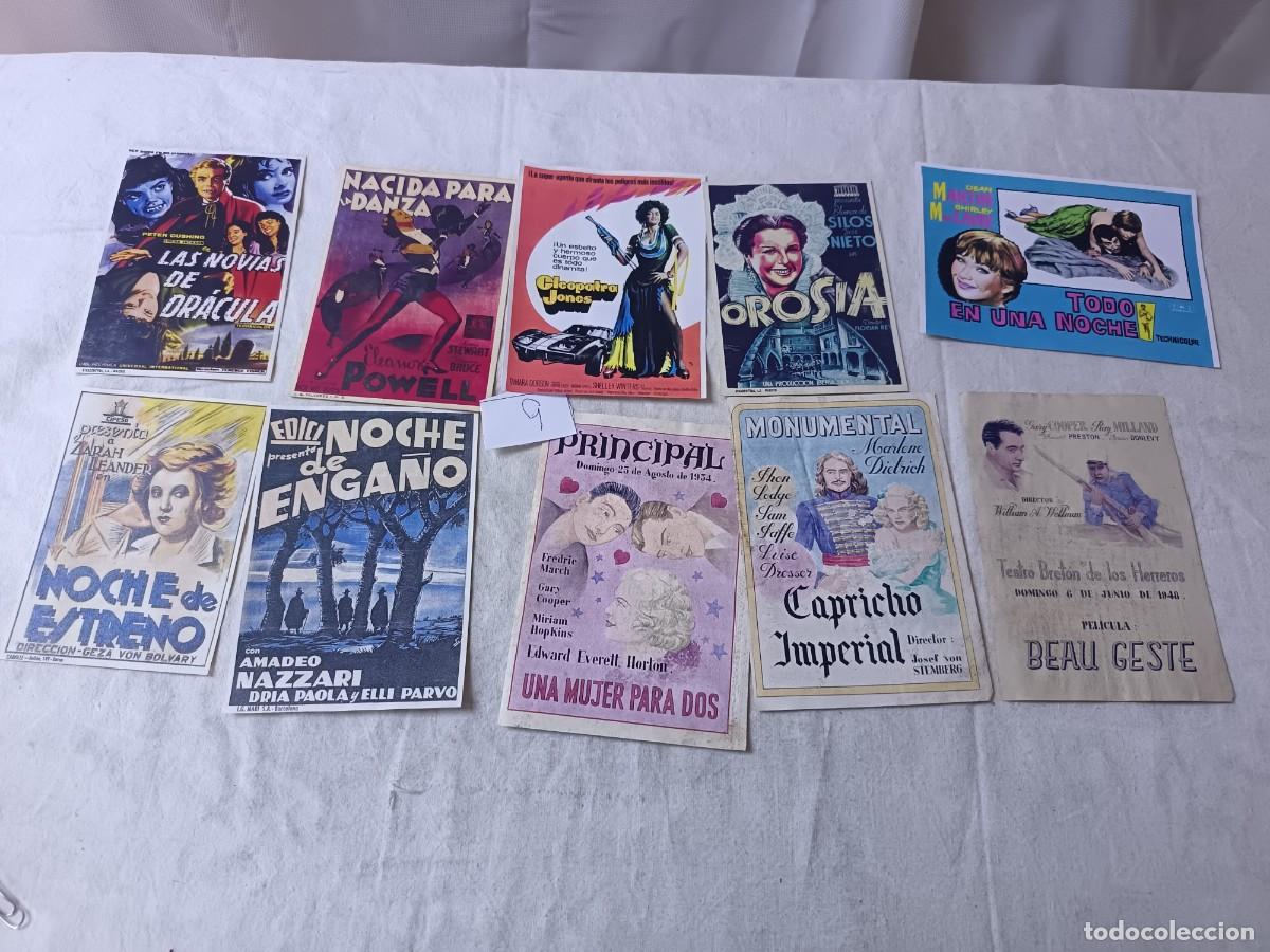 Kino: FM9, Lote de Folletos de mano de Cine, varios g&eacute;neros, todos diferentes, a clasificar