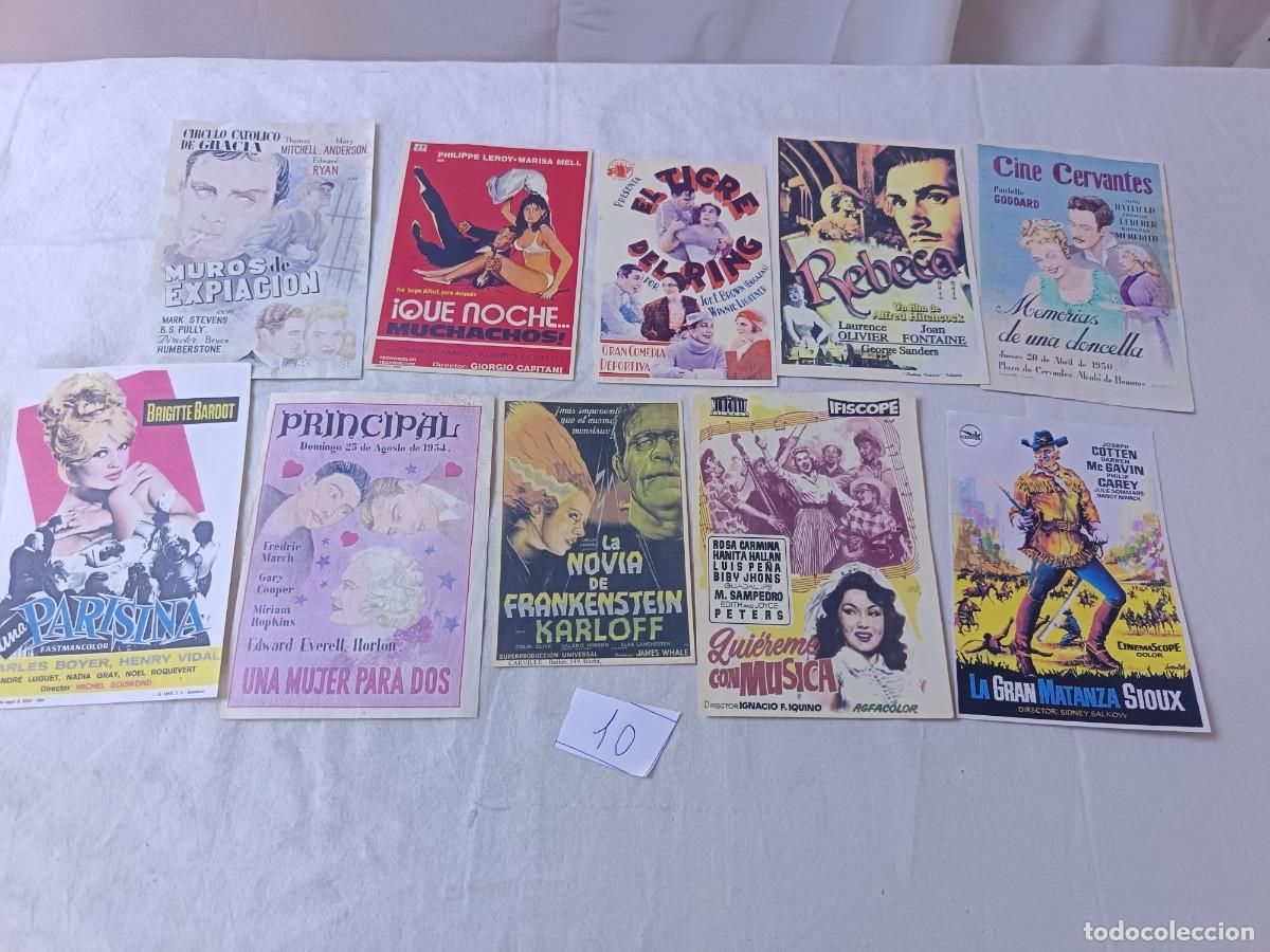 Cin&eacute;ma: FM10, Lote de Folletos de mano de Cine, varios g&eacute;neros, todos diferentes, a clasificar