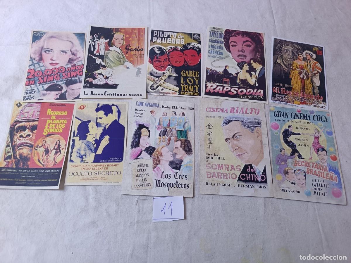 Cinema: FM11, Lote de Folletos de mano de Cine, varios g&eacute;neros, todos diferentes, a clasificar