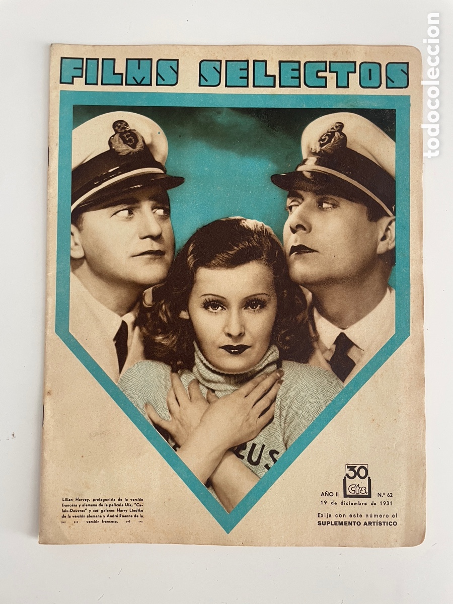 Kino: Films Selectos. 19 diciembre 1931.. N&uacute;mero 62. Lilian Harvey.