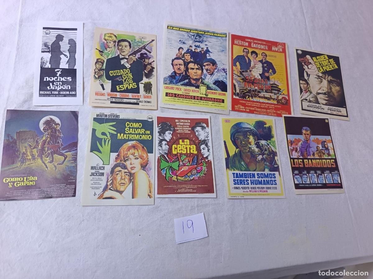 Kino: FM19, Lote de Folletos de mano de Cine, varios g&eacute;neros, todos diferentes, a clasificar