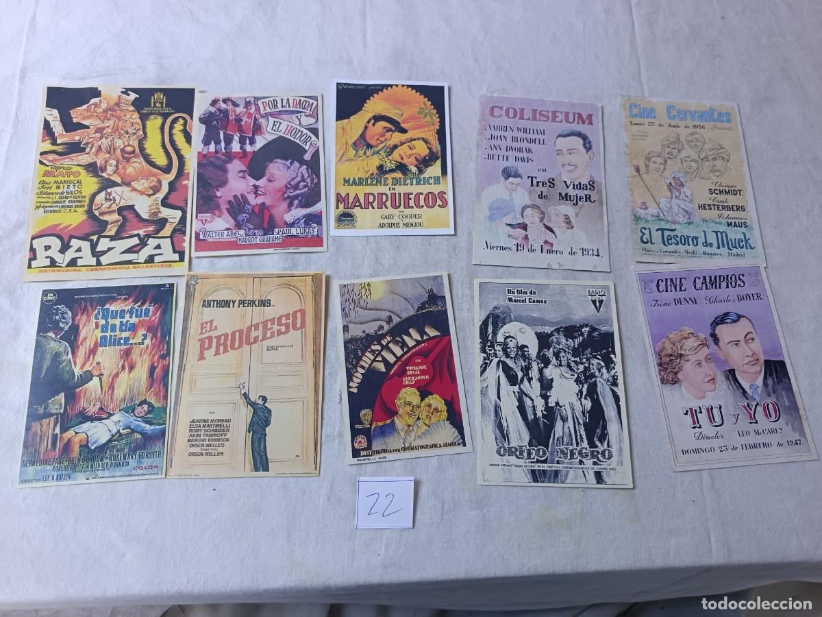 Cine: FM22, Lote de Folletos de mano de Cine, varios g&eacute;neros, todos diferentes, a clasificar