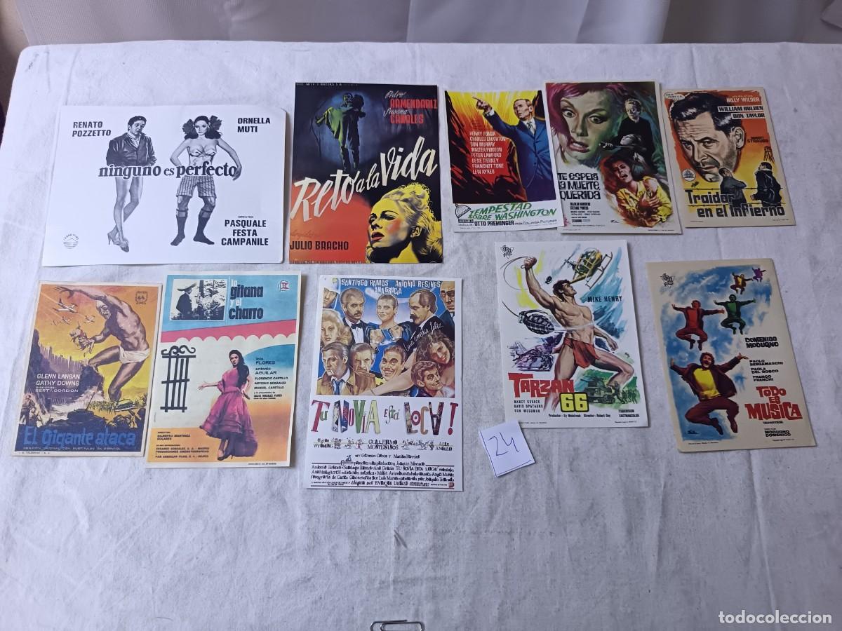 Kino: FM24, Lote de Folletos de mano de Cine, varios g&eacute;neros, todos diferentes, a clasificar