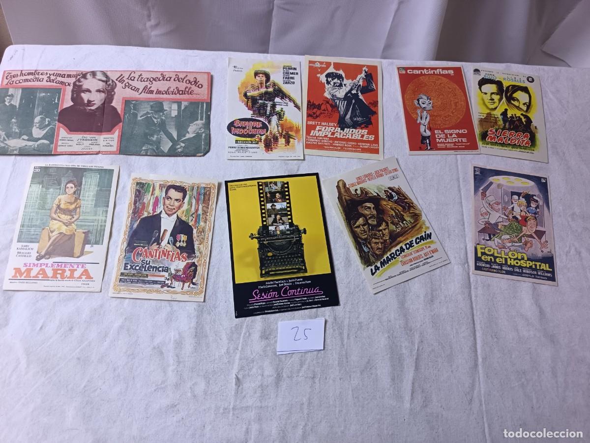Kino: FM25, Lote de Folletos de mano de Cine, varios g&eacute;neros, todos diferentes, a clasificar