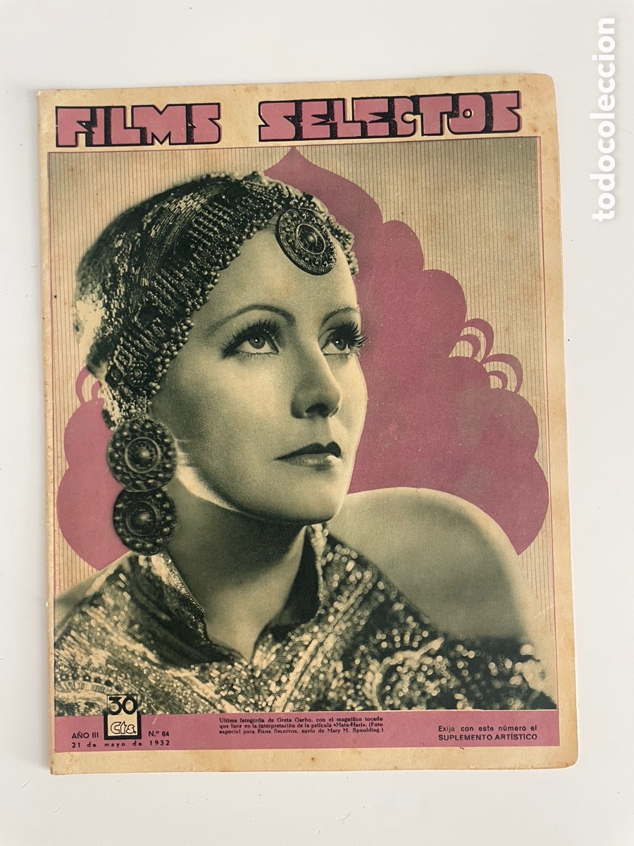 Kino: Films selectos. 21 mayo 1932. N&uacute;mero 84. Greta Garbo.
