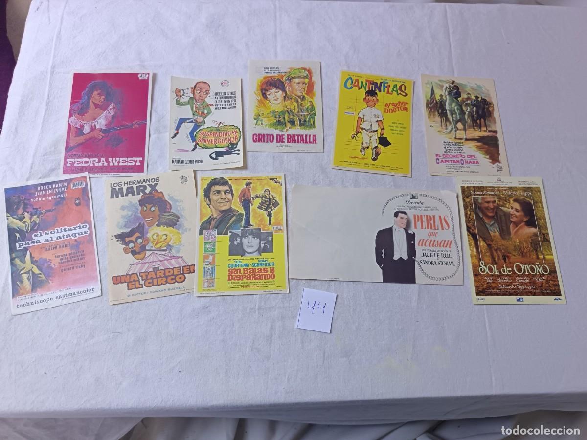 Kino: FM44, Lote de Folletos de mano de Cine, varios g&eacute;neros, todos diferentes, a clasificar