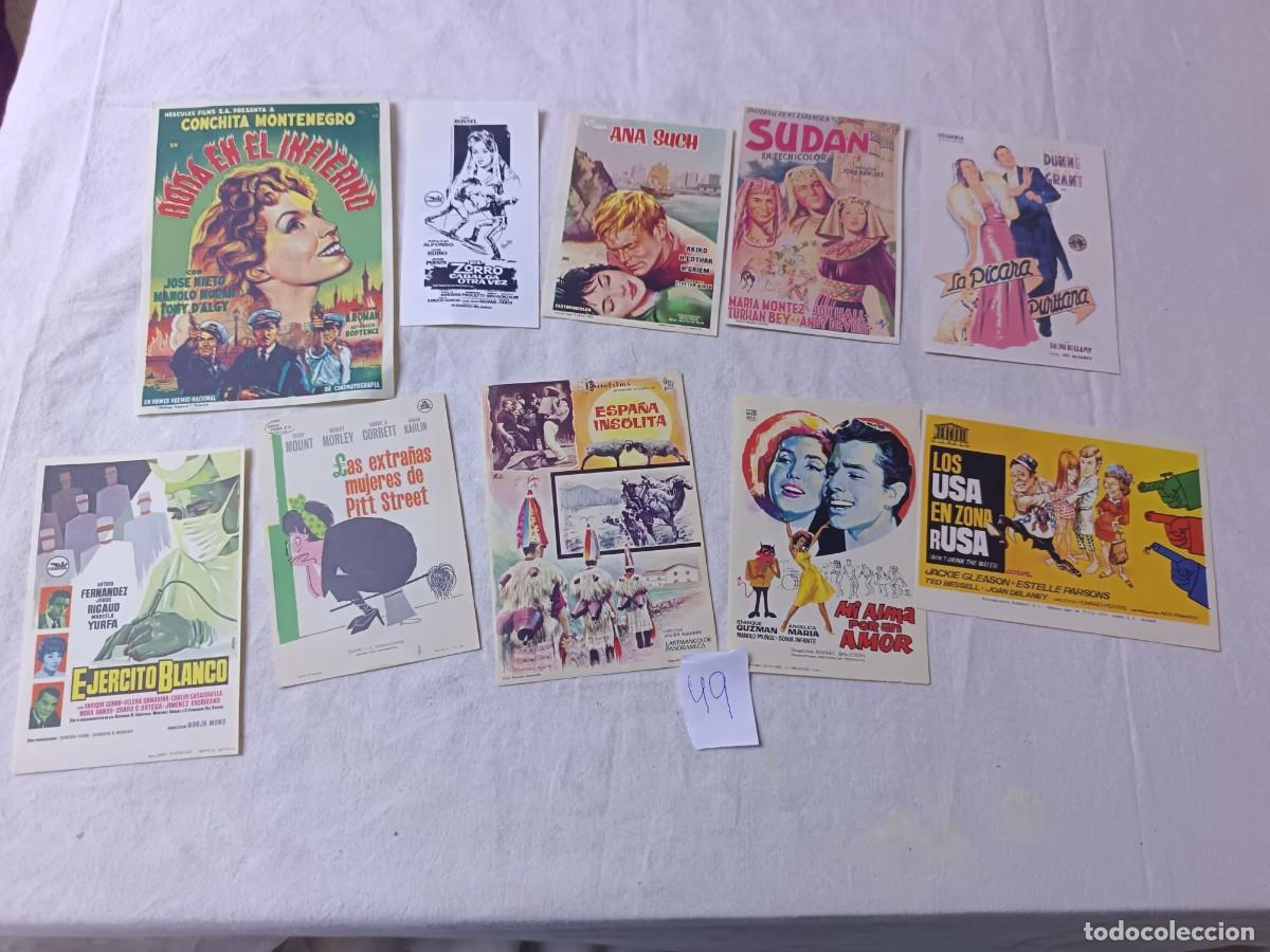 Cine: FM49, Lote de Folletos de mano de Cine, varios g&eacute;neros, todos diferentes, a clasificar