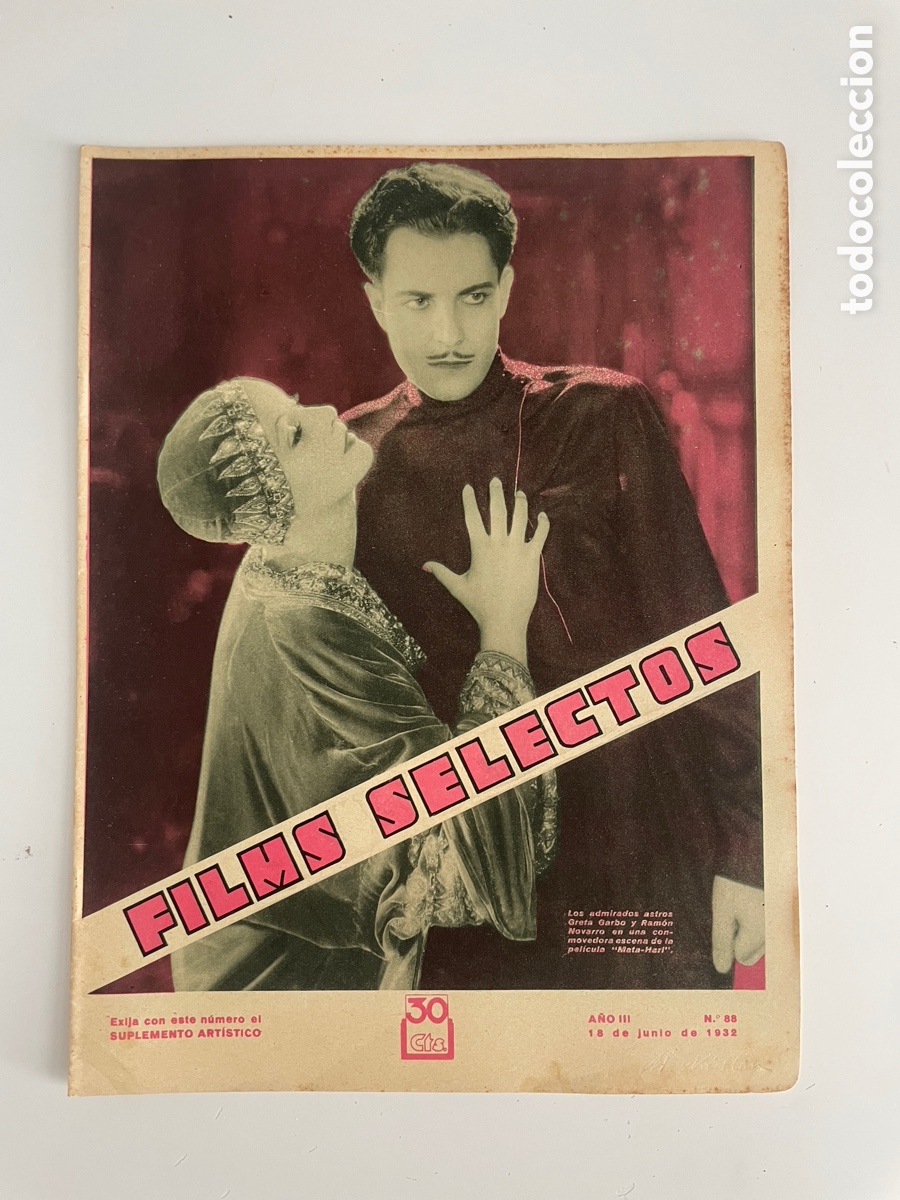Kino: Films selectos. 18 junio 1932. N&uacute;mero 88. Greta garbo y Ram&oacute;n Novarro.