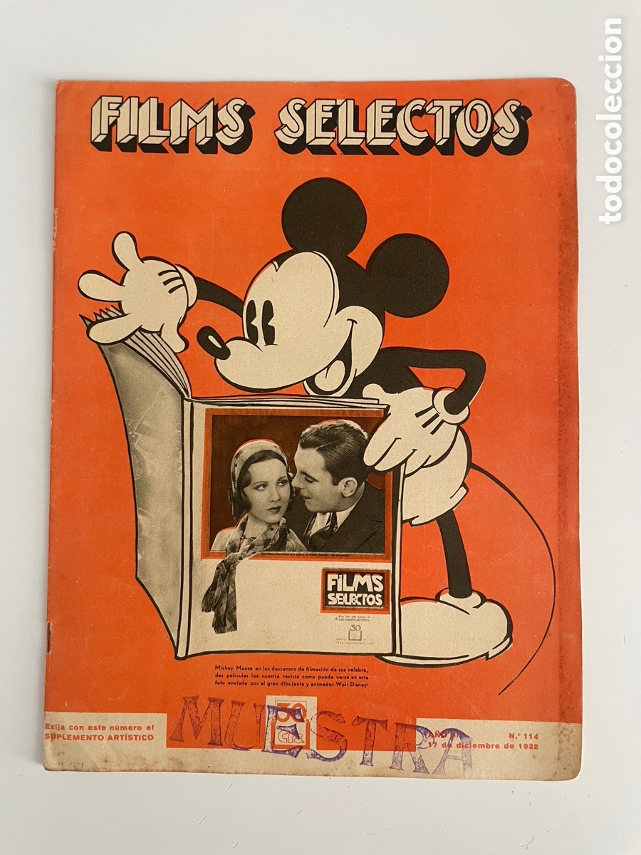 Cin&eacute;ma: Films selectos. 17 diciembre 1932. N&uacute;mero 114. Mickey Mouse.