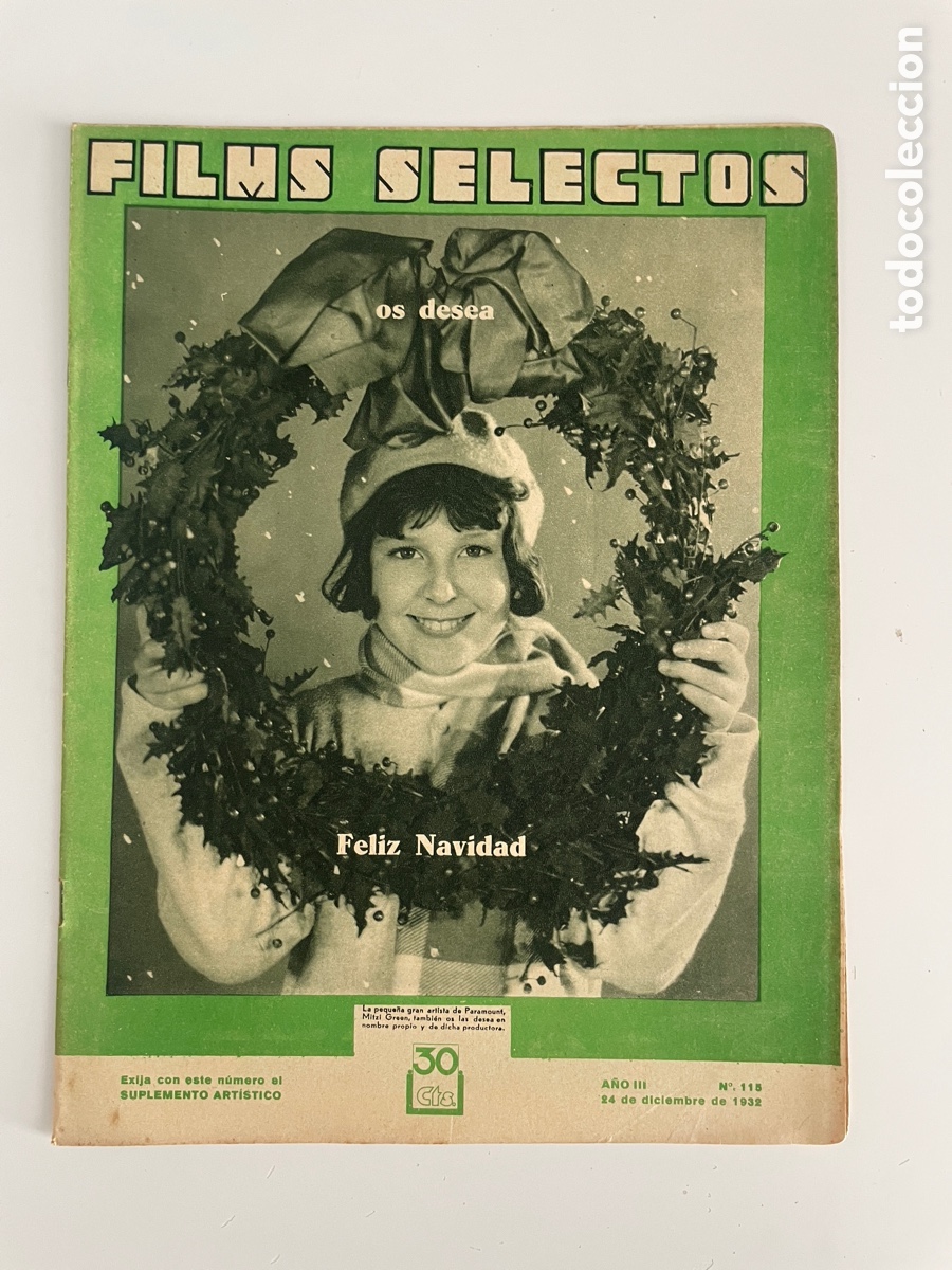 Cin&eacute;ma: Films Selectos. 24 diciembre 1932. N&uacute;mero 115. Mitzi Green.