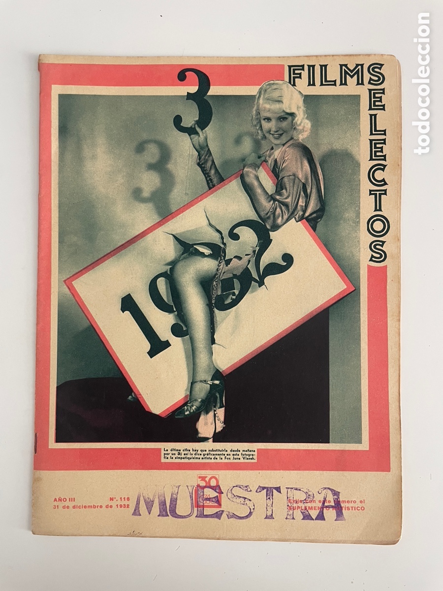 Cin&eacute;ma: Films selectos. 31 diciembre 1932. N&uacute;mero 116. June Vlasek.