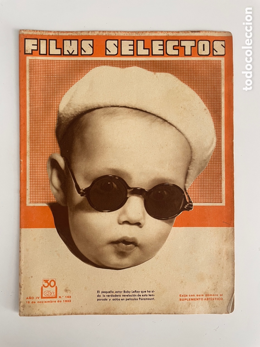 Cinema: Fem selectos. 18 noviembre 1933. N&uacute;mero 162. Baby LeRoy