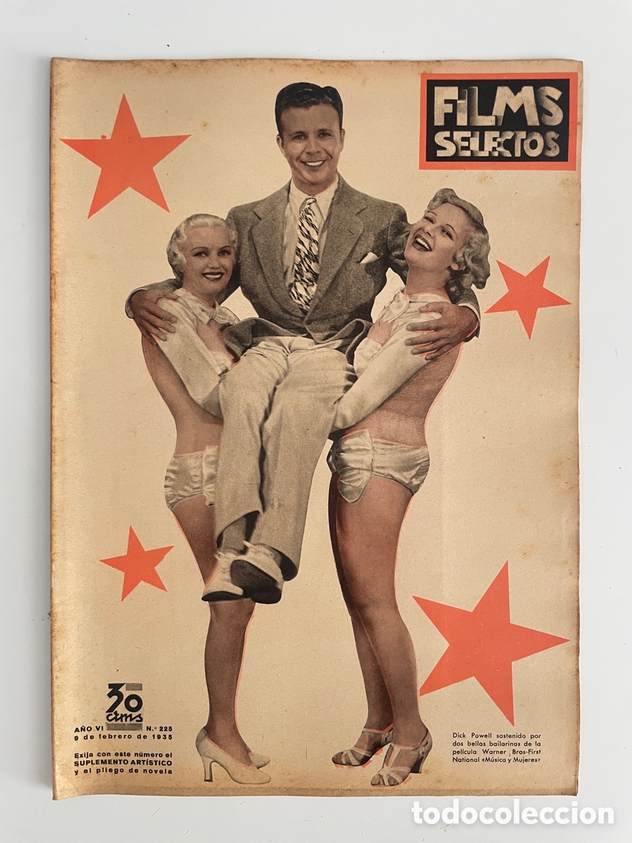 Cinema: Films selectos. 9 de febrero de 1935. N&uacute;mero 225. Dick Powell.