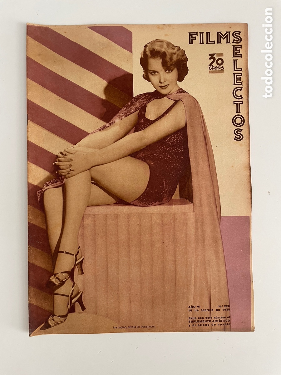 Cin&eacute;ma: Fin selectos. 16 febrero 1935. N&uacute;mero 26. Ida Lupino.