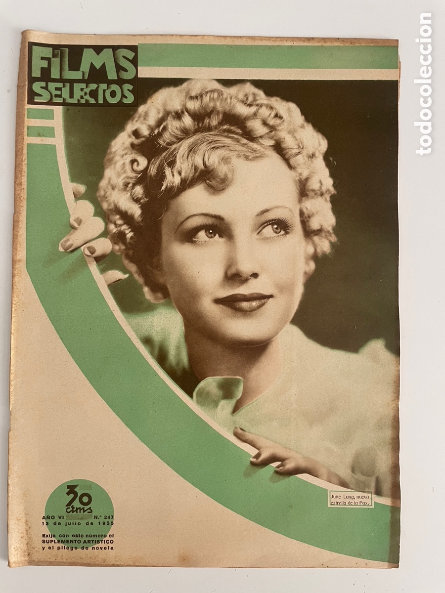 Cin&eacute;ma: Films selectos. 13 de julio de 1935. N&uacute;mero 247.June Lang.