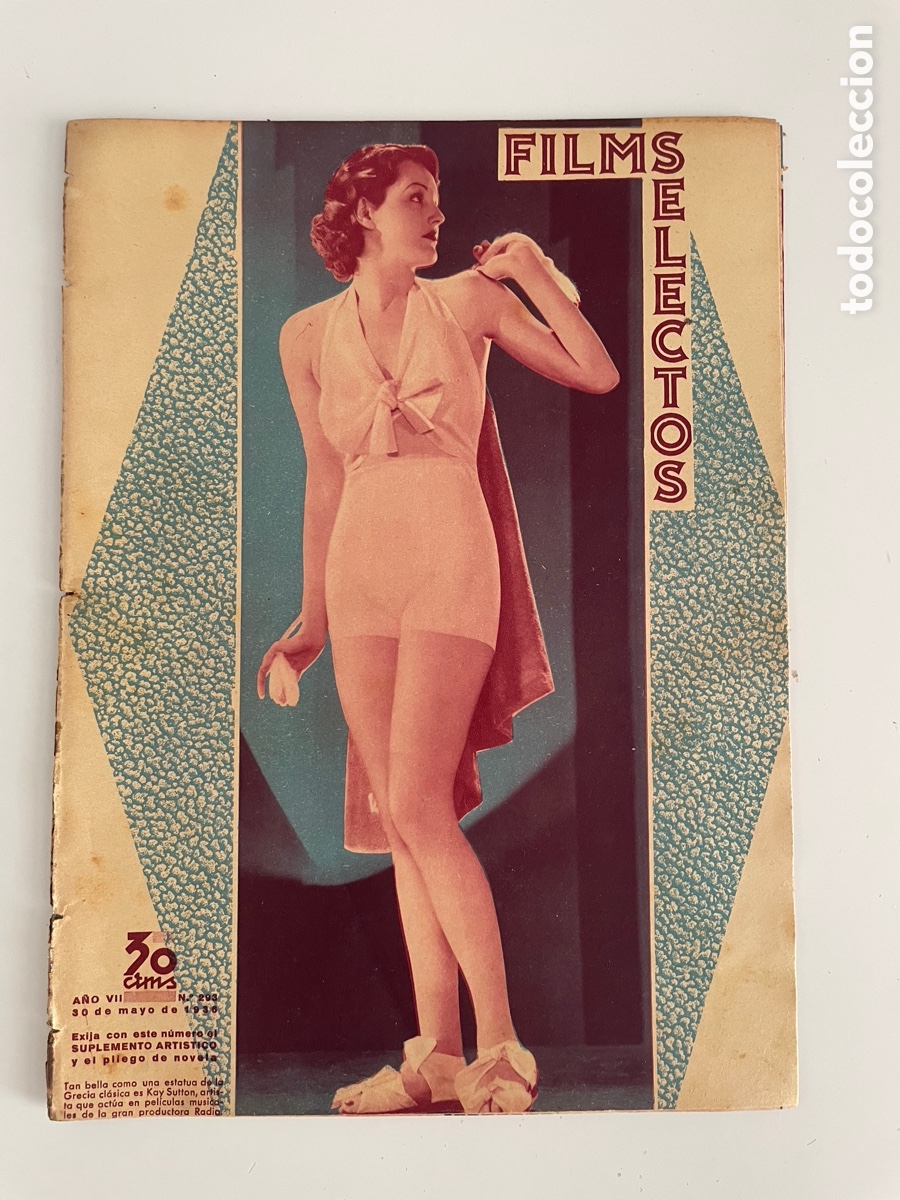 Cin&eacute;ma: Films selectos. 30 mayo 1936. N&uacute;mero 293. Kay Sutton.
