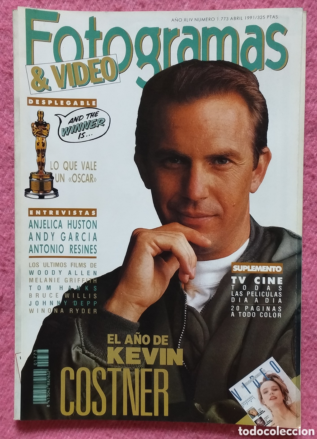 Cine: Magazine FOTOGRAMAS 1773 - Kevin Costner / Anjelica Huston / Woody Allen / Bruce Willis