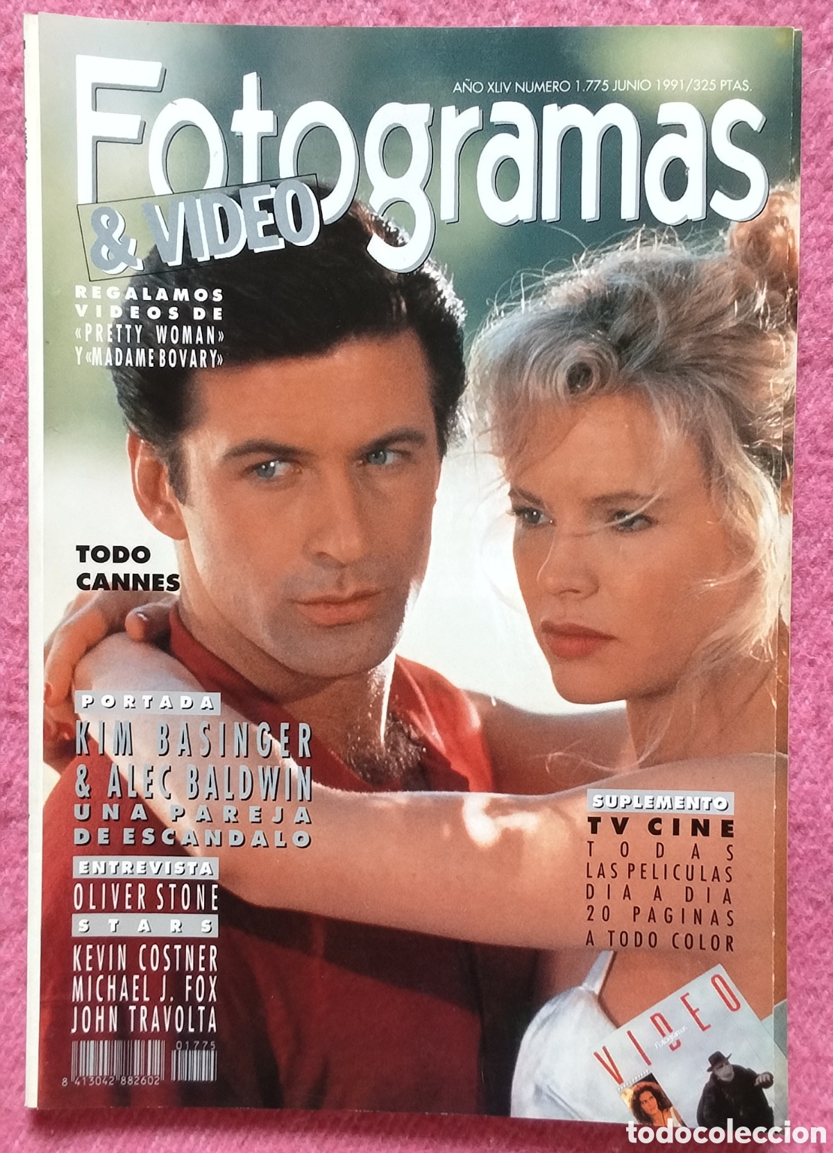 Cine: Magazine FOTOGRAMAS 1775 - Kim Basinger / Alec Baldwin / Oliver Stone / Kevin Costner