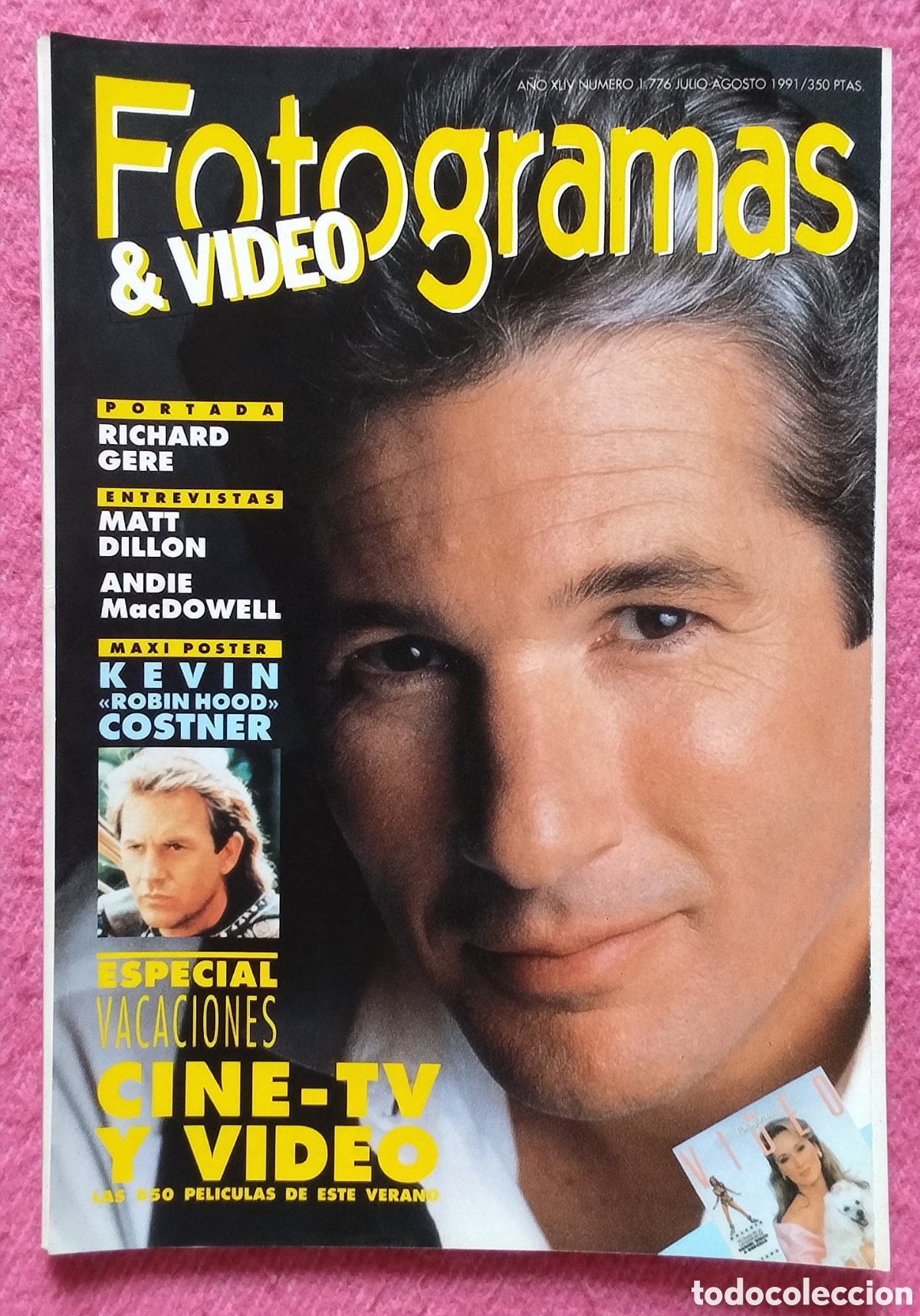 Cine: Magazine FOTOGRAMAS 1776 - Richard Gere / Matt Dillon / Andie MacDiowell / Kevin Costner
