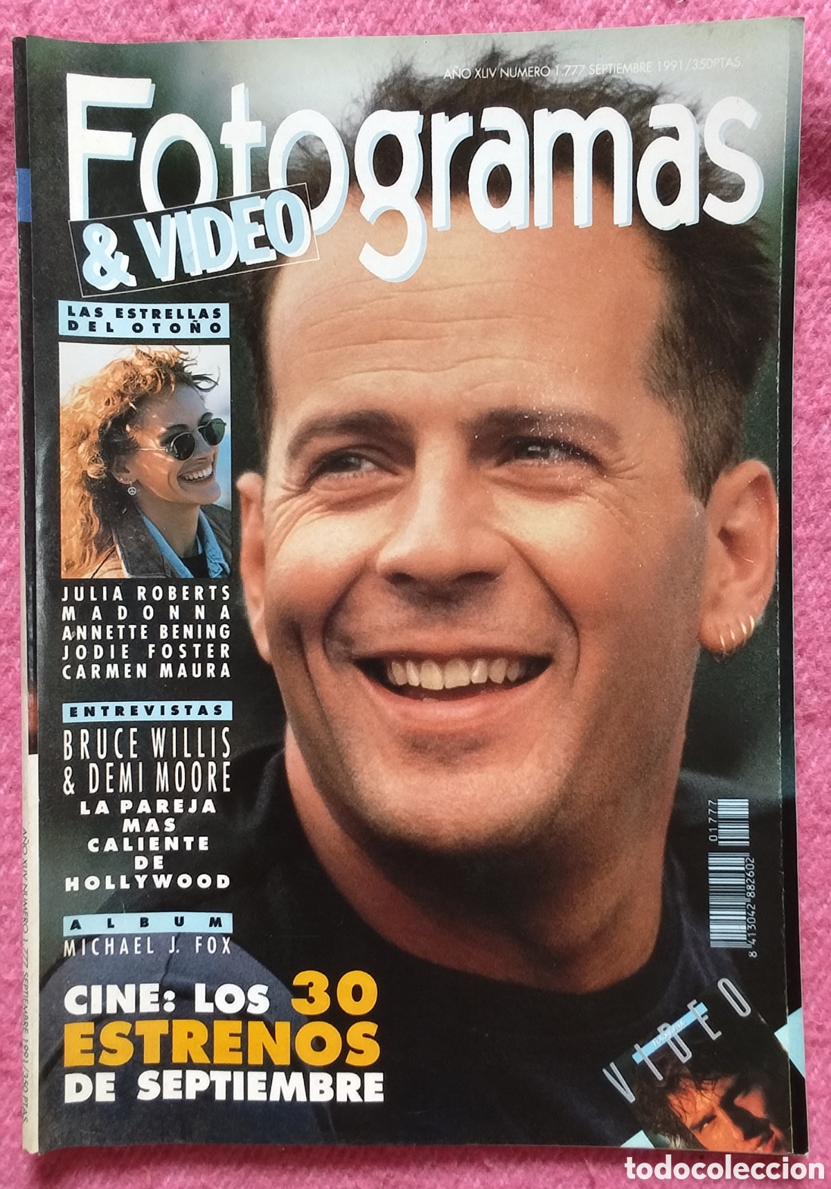Cine: Magazine FOTOGRAMAS 1777 - Bruce Willis / Demi Moore / Julia Roberts / Madonna / Jodie Foster
