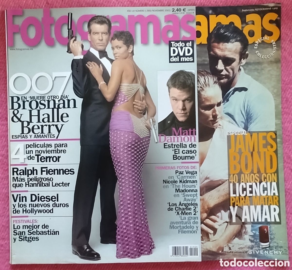 Cin&eacute;ma: Magazine FOTOGRAMAS 1909 + EXTRA - Pierce Brosnan /Halle Berry / Matt Damon / Vin Diesel