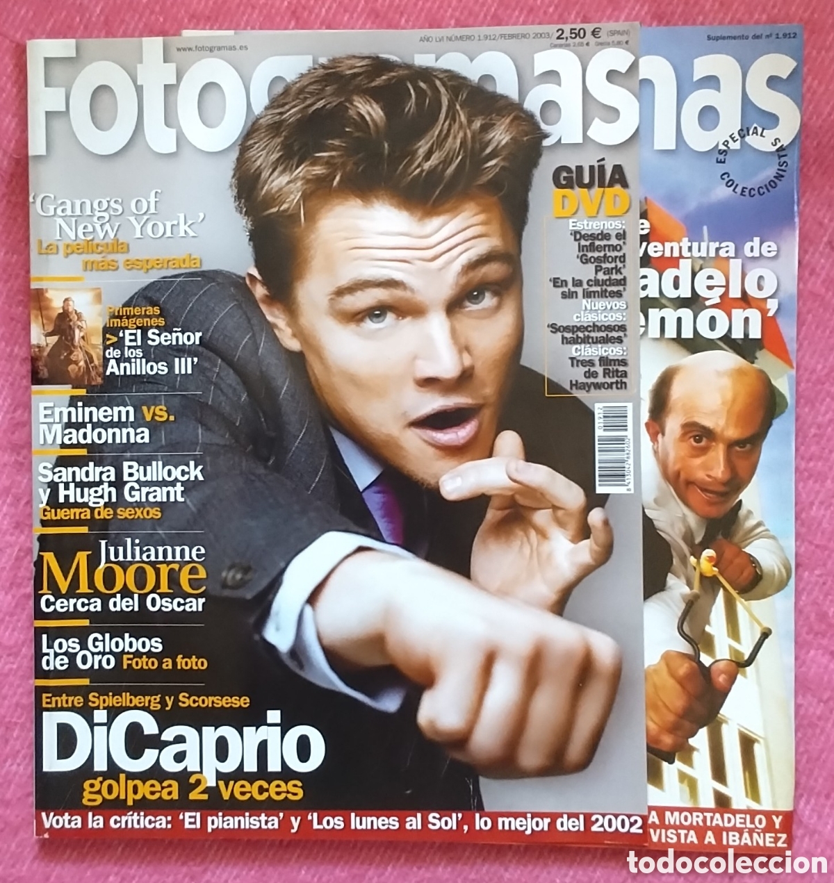 Cinema: Magazine FOTOGRAMAS 1912 + EXTRA - Leonardo DiCaprio / Eminem / Madonna / Sandra Bullock