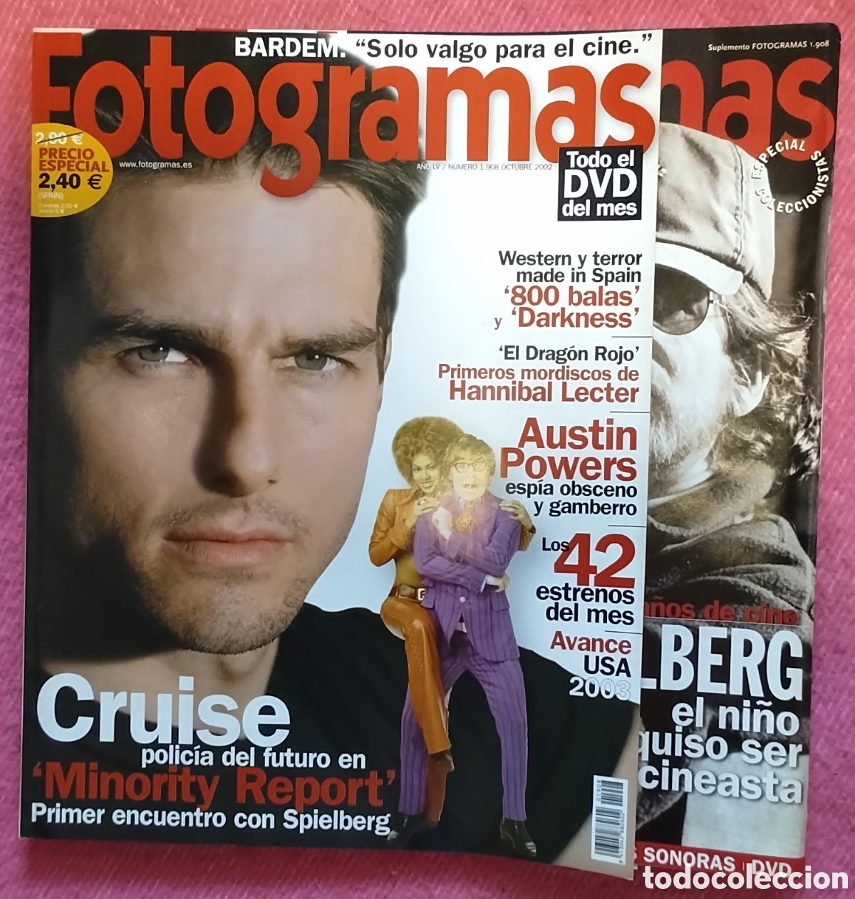 Cine: Magazine FOTOGRAMAS 1908 + EXTRA - Tom Cruise / Austin Powers / Javier Bardem / Lena Olin