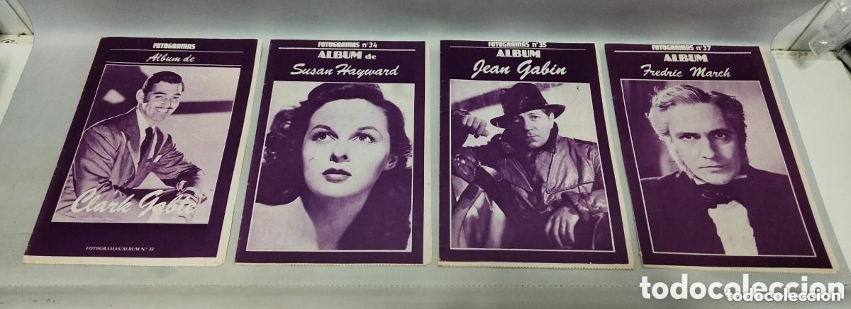 Kino: Lote de 4 Fotogramas Album de Clark Gable & Susan Hayward & Jean Gabin & Fredric March