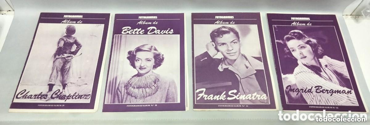 Kino: Lote de 4 Fotogramas Album de Charles Chaplin 2 & Bette Davis & Frank Sinatra & Ingrid Bergman