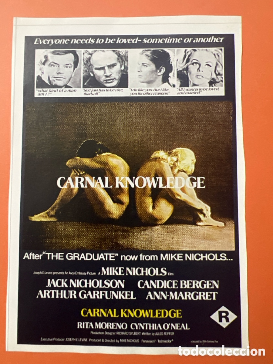Cinema: W201. CARTEL MAN&Iacute;A - MIKE NICHOLS - CONOCIMIENTO CARNAL