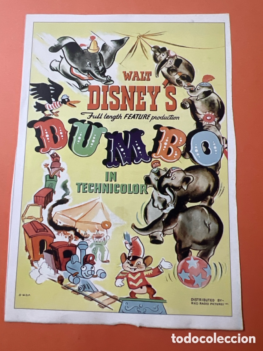 Cinema: W201. CARTEL MAN&Iacute;A - GRANDES CL&Aacute;SICOS DISNEY- DUMBO