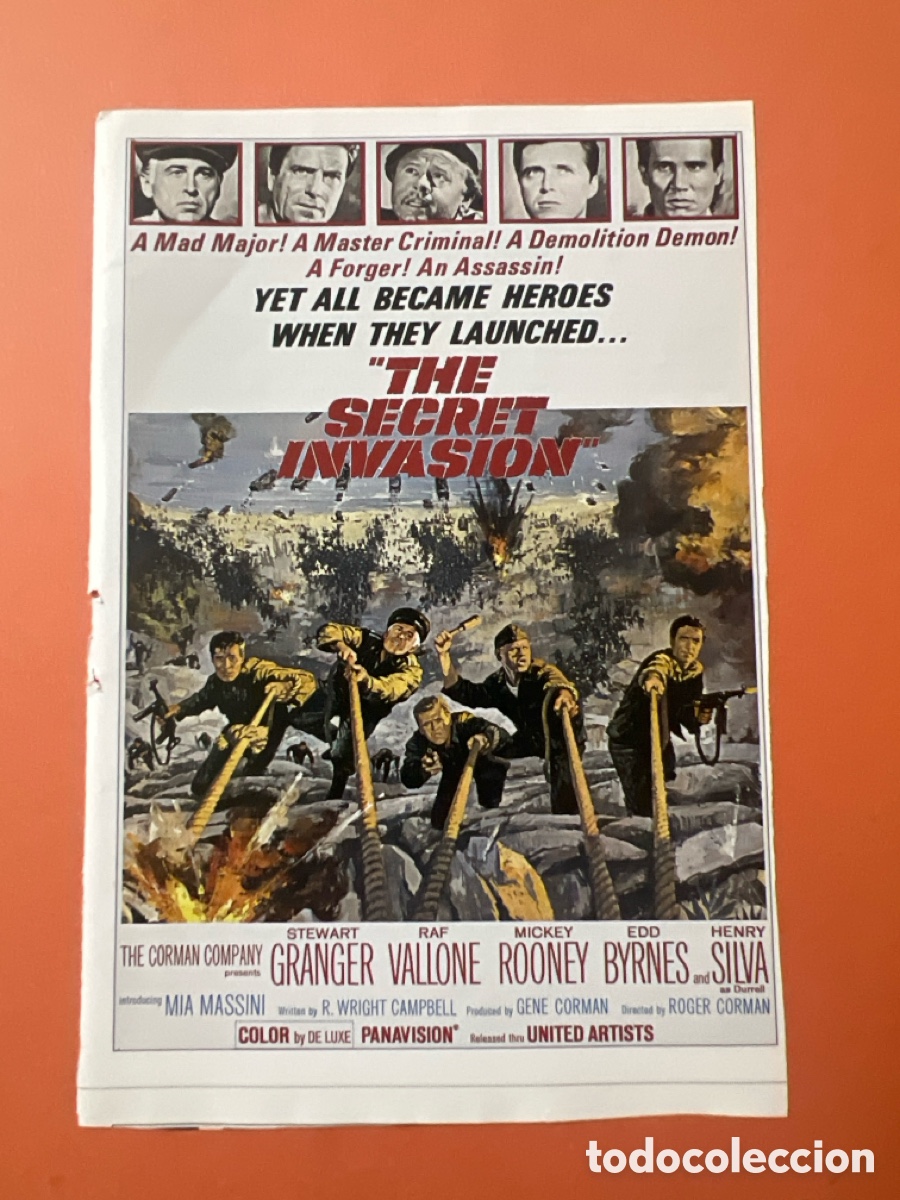 Kino: W201. CARTEL MAN&Iacute;A - CINE B&Eacute;LICO - SECRETA INVASI&Oacute;N