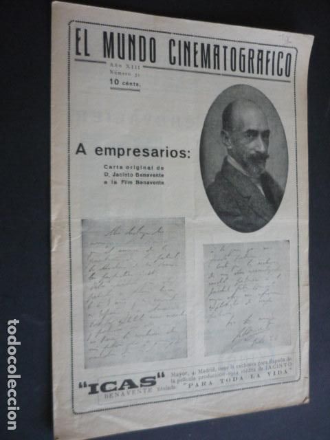 Cine: MUNDO CINEMATOGRAFICO A&Ntilde;O XIII N&ordm; 31 1924 REVISTA CINE