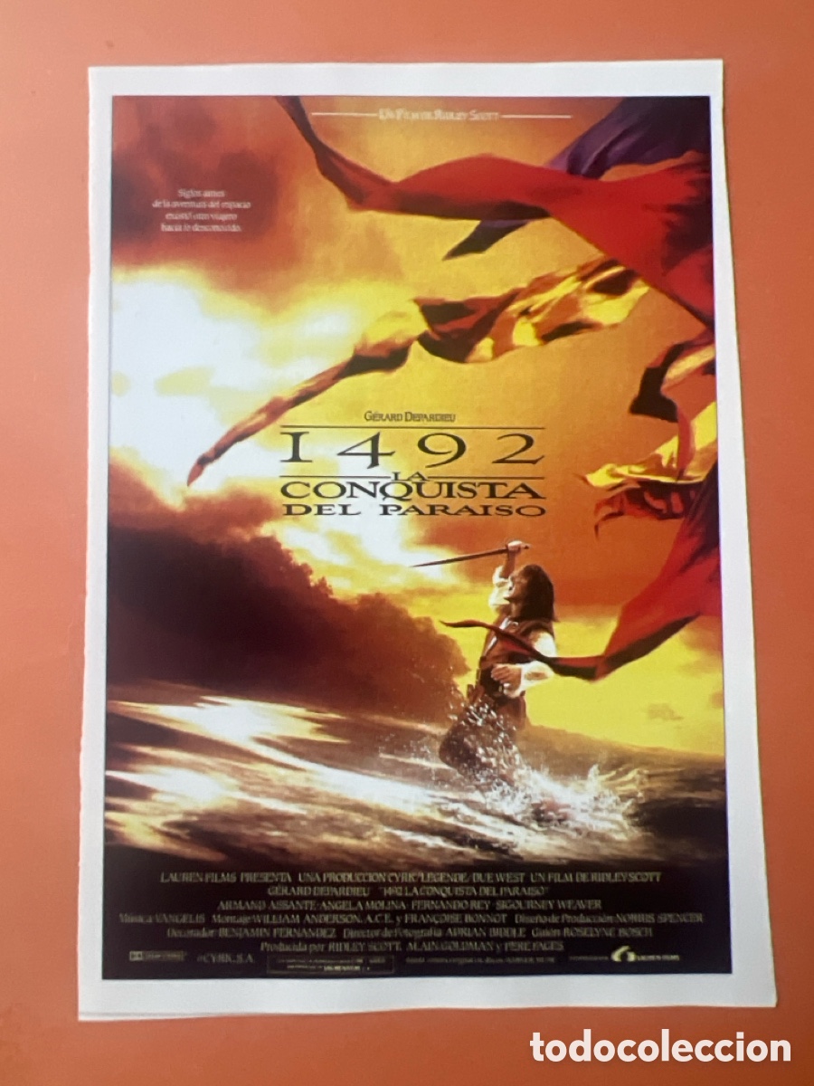 Kino: L0/3. CARTEL-MAN&Iacute;A RIDLEY SCOTT - 1492. LA CONQUISTA DEL PARA&Iacute;SO