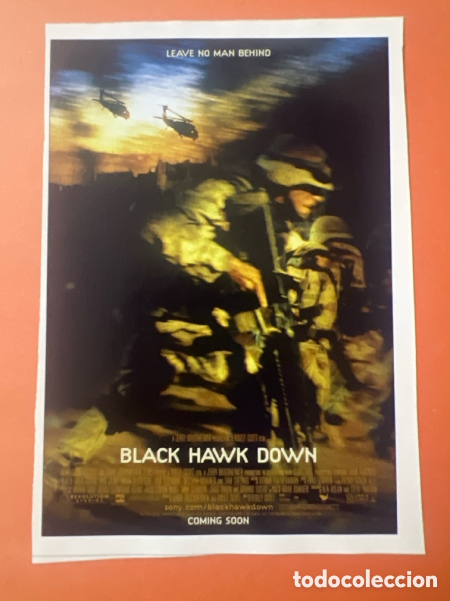 Kino: L0/3. CARTEL-MAN&Iacute;A RIDLEY SCOTT - BLACK HAWK DERRIBADO