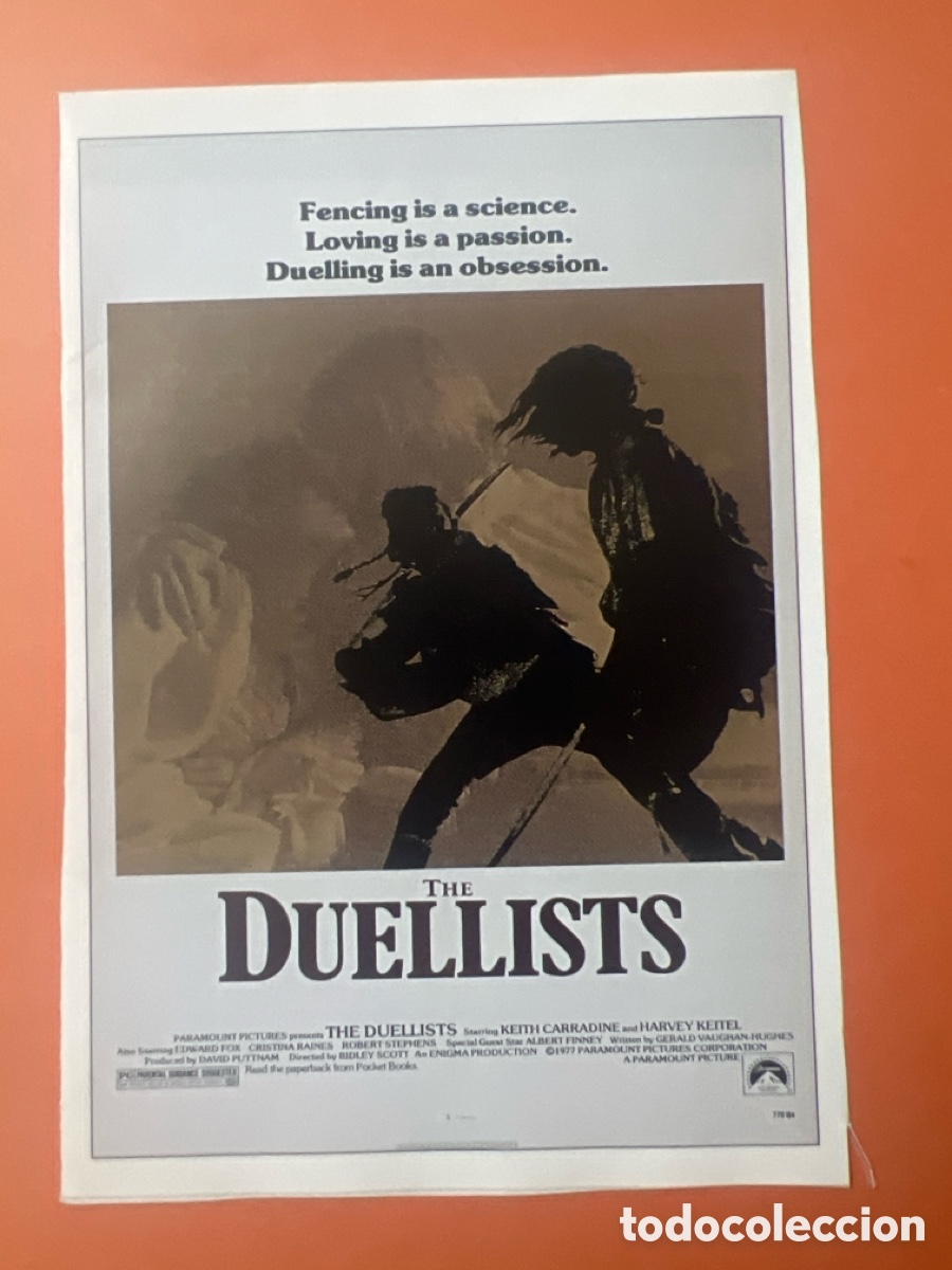 Cinema: L0/3. CARTEL-MAN&Iacute;A RIDLEY SCOTT -LOS DUELISTAS