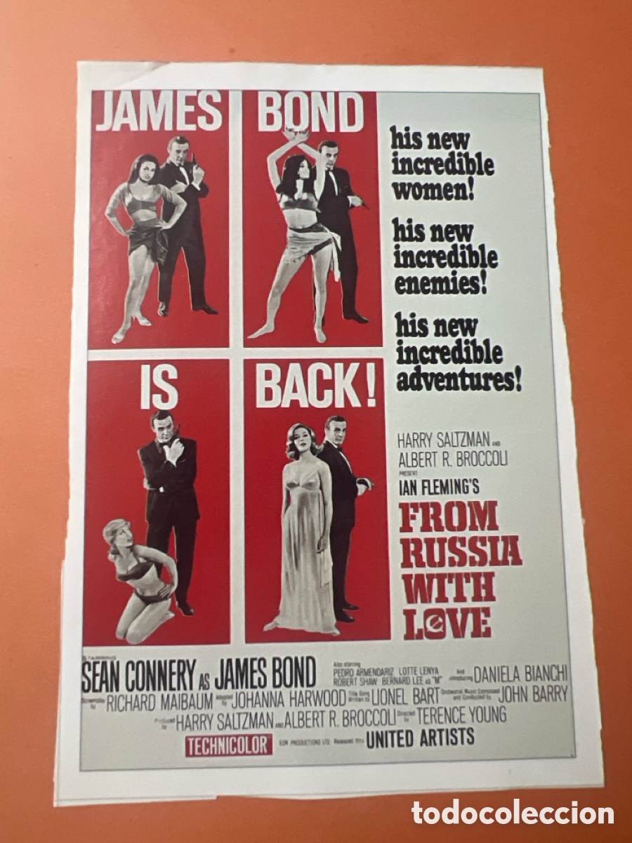 Kino: L0-4. CARTEL- MAN&Iacute;A - JAMES BOND - DESDE RUSIA CON AMOR