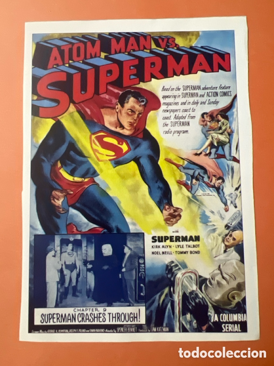 Cine: L0-5. CARTEL- MAN&Iacute;A - SUPERMAN EN EL CINE - ATOM MAN VS. SUPERMAN