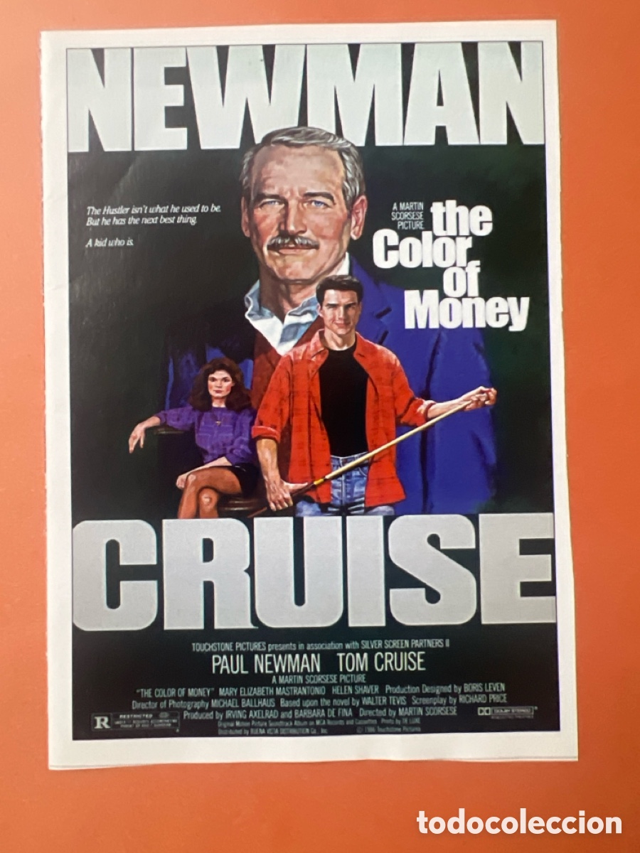 Cine: L0-5. CARTEL-MAN&Iacute;A- EL COLOR DEL DINERO