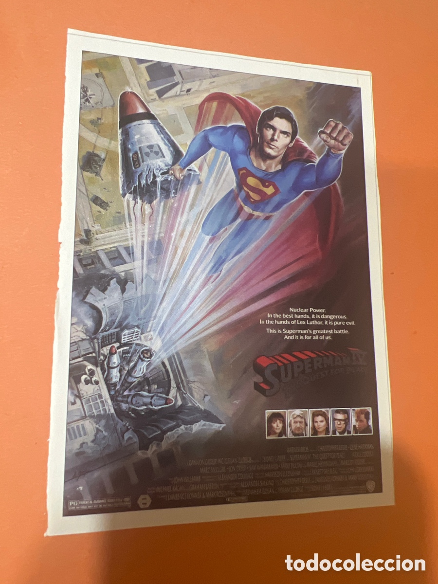 Cine: L0-6. CARTEL-MAN&Iacute;A - SUPERMAN EN EL CINE - SUPERMAN 4: EN BUSCA DE LA PAZ