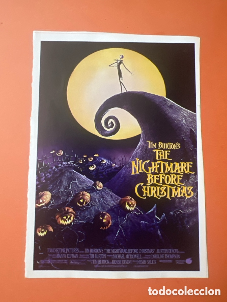 Cine: L0-6. CARTEL-MAN&Iacute;A TIM BURTON - PESADILLA ANTES DE NAVIDAD