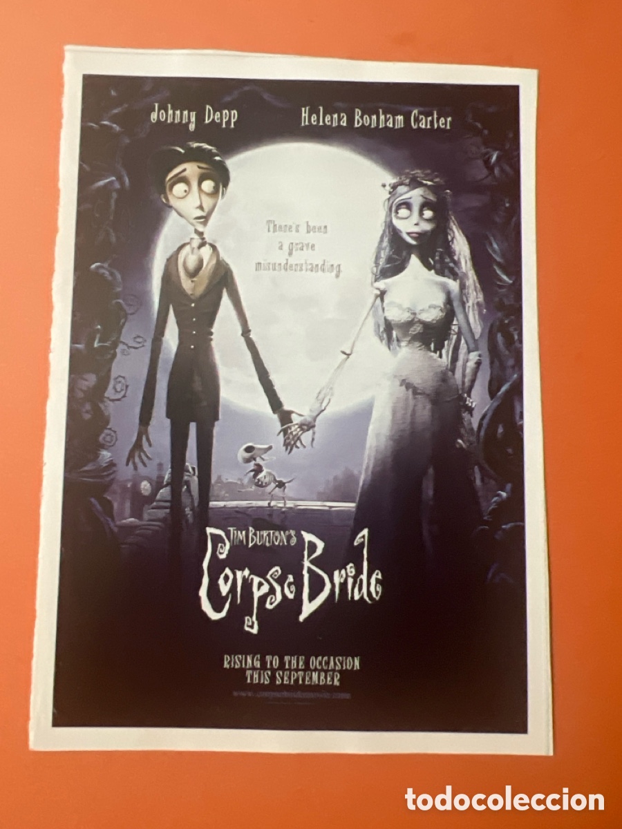 Cine: L0-6. CARTEL-MAN&Iacute;A TIM BURTON - LA NOVIA CAD&Aacute;VER